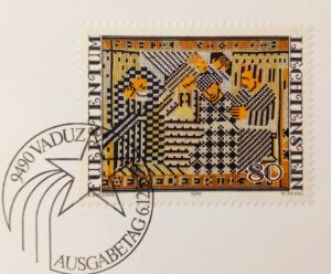 Liechtenstein Christmas 1979 Embroideries FDC Postcard