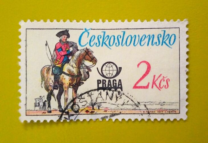 Issue:      Czechoslovakia World Exhibition Stamp Praga 1978 Stamp Type:      Stamp Number of Stamps:       1 Stamps Denomination:        2  KCS,       Issue Date:      1978 Issued By:      Czechoslovakia Postal Service (USPS) 