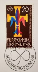 Liechtenstein 50 years of Liechtenstein Pathfinder FDC Postcard