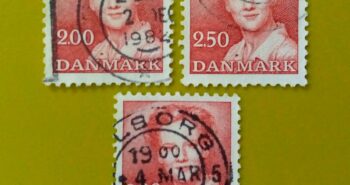 Issue:     Denmark Set of Queen Margrethe Stamp Type:     Stamp Number of Stamps:     3 Stamps Denomination:       250 DK,  200 DK,  280 DK, Issue Date: Issued By:     Denmark Post 