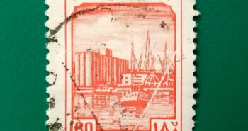 Issue:        Syria Port of Latakia Stamp Type:      Stamp Number of Stamps:      1 Stamps Denomination:       180  piasters, Issue Date:      1950 Issued By:      Syria Post 
