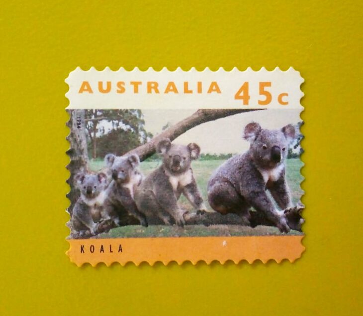 Issue:      Australian Koala 1994 Stamp Type:     Stamp Number of Stamps:      7 Stamps Denomination:      45 C, Issue Date:       1994 Issued By:     Australia Post 