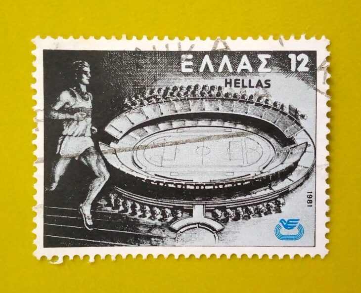 Issue:      Greece Athletics Championship 1981 Stamp Type:      Stamp Number of Stamps:       5 Denominations:       12 Dr, Issue Date:       1981 Issued By:     Greece Post 