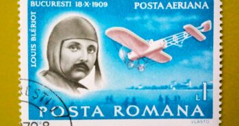 Issue:       Romania Louis Blériot 1978 Stamp Type:        Stamp Number of Stamps:        1 Stamps Denomination:          1 L, Issue Date:          1978 Issued By:      Romania Post 
