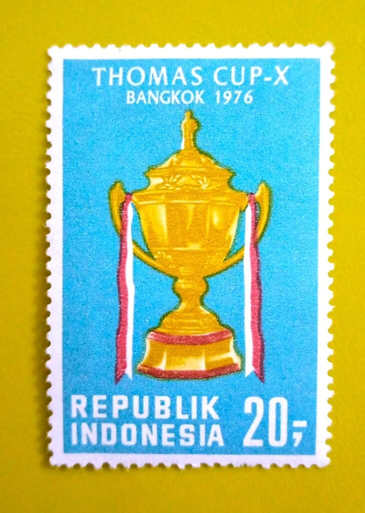 Issue:      Indonesia Thomas Cup Badminton 1976 Stamp Type:     Stamp Number of Stamps:      1 Stamps Denomination:         20  RP, Issue Date:        1976 Issued By:      Indonesia post