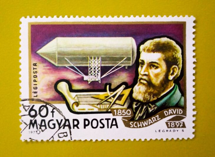 Issue:       Hungary David Schwarz 1977 Stamp Type:       Stamp Number of Stamps:         1 Denominations:           60 F, Issue Date:         1977 Issued By:        Hungary Post 