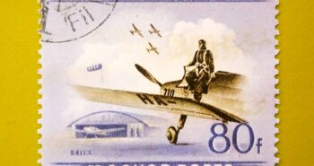 Issue:       Hungary Aviation Heritage 80f 1954 Stamp Type:       Stamp Number of Stamps:         1 Denominations:           80 F, Issue Date:         1954 Issued By:        Hungary Post 