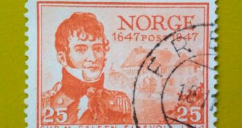 Issue:     Norway Christian Magnus Falsen Stamp Type:     Stamp Number of Stamps:       1 Denominations:         25 K Issue Date:       1947 Issued By:      Norway Post 