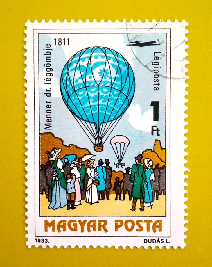 Issue:      Hungary History of Aviation Airmail 1983 Stamp Type:       Stamp Number of Stamps:        1 Denominations:        1 Ft Issue Date:         1983 Issued By:        Hungary Post