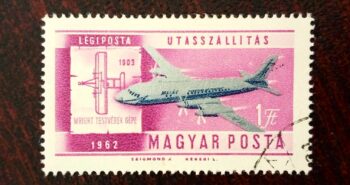 Issue:      Hungary The Wright Flyer 1962 Stamp Type:      Stamp Number of Stamps:      1 Stamp Denominations:       1 Ft, Issue Date:        1962 Issued By:       Hungary Post 