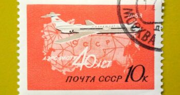 Issue:     Russia Airplane 1963 Stamp Type:       Stamp Number of Stamps:       1 Stamps Denomination:        10 K, Issue Date:        1963 Issued By:       Russia POST 