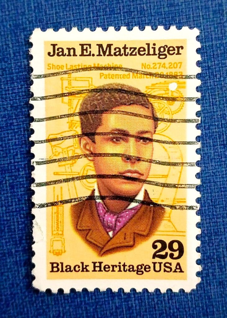 Issue:       USA Jan Ernst Matzeliger 1991 Stamp Type:      Stamp Number of Stamps:       1 Stamps Denomination:         29 C, Issue Date:        1991 Issued By:       United States Postal Service (USPS) 