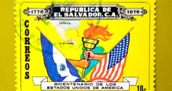 Issue:      El Salvador 200th Anniversary of the Independence of the United States 1976 Stamp Type:     Stamp Number of Stamps:        1 Denominations:        10 C, Issue Date:        1976 Issued By:        United States Postal Service (USPS) 