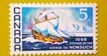 Issue:       Canada Voyage of the Nonsuch 1968 Stamp Type:        Stamp Number of Stamps:        1 Denominations:        5 C, Issue Date:          1968 Issued By:        Canada post 