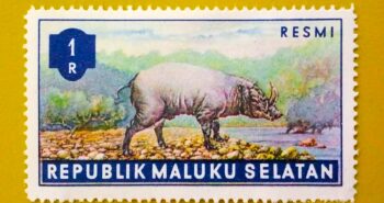 Issue:      Republic Maluku Selatan 1953 Wild Animal 1R Stamp Type:     Stamp Number of Stamps:      1 Stamps Denomination:        1 R, Issue Date:        1953 Issued By:    Indonesia post 