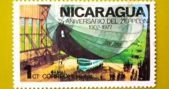 Issue:      Nicaragua 75th Anniversary of the Zeppelin Stamp Type:      Stamp Number of Stamps:        1 Stamps Denomination:         2 ct, Issue Date:          1977 Issued By:       Nicaragua Post 