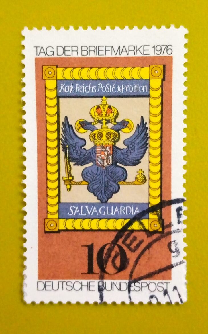 Issue:        Germany Stamp Day 1976 Stamp Type:        Stamp Number of Stamps:            11 Denominations:            10  PF , Issue Date:             1976 Issued By:        Germany Deutsche Post ( Deutschland ) 