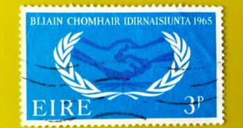 Issue:        Ireland International Cooperation Year 1965 Stamp Type:        Stamp Number of Stamps:          10 Stamps Denomination:          3 P, Issue Date:          1965 Issued By:       Ireland Post 