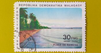 Issue:        Republic Malagasy Ramena Beach 1982 Stamp Type:         Stamp Number of Stamps:         7 Denominations:           30 FMG, Issue Date:           1982 Issued By:       Madagascar Post 