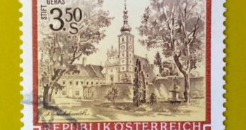 Issue:      Republic of Austria Abadia de Gera 1984 Stamp Type:      Stamp Number of Stamps:        1 Stamps Denomination:         3.50 S, Issue Date:         1984 Issued By:      Austria Post 
