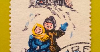 Issue:       Romania Sanius Children 1960 Stamp Type:        Stamp Number of Stamps:         2 Stamps Denomination:       20 Bani,  Issue Date:          1960 Issued By:      Romania Post 