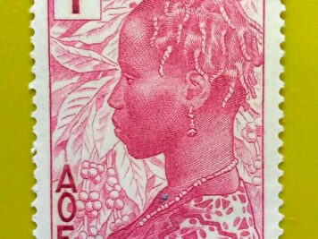 Issue:      France Polynesia Ivory Coast Woman 2c 1936 Stamp Type:       Stamp Number of Stamps:        1 Denominations:          1 C, Issue Date:          1936 Issued By:      France post