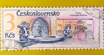 Issue:         Czechoslovakia Prague Charles University 1988 Stamp Type:         Stamp Number of Stamps:         1 Stamps Denomination:         3 Kcs, Issue Date:           1988 Issued By:         Czechoslovakia Postal Service (USPS) 