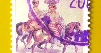 Issue:      Philippines Tagalog Fashion Plates 2003 Stamp Type:     Stamp Number of Stamps:        2 Denominations:         5 p, Issue Date:         2003 Issued By:      Philippines Post 