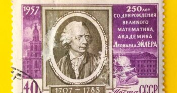 Issue:      Russia USSR 250th Birthday of Leonhard Euler 1957 Stamp Type:       Stamp Number of Stamps:           1 Stamps Denomination:          40 K, Issue Date:          1957 Issued By:        Russia POST 