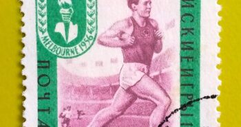 Issue:      Russia Soviet Union Olympic Games 1956 Stamp Type:       Stamp Number of Stamps:           1 Stamps Denomination:          20 K, Issue Date:          1956 Issued By:        Russia POST