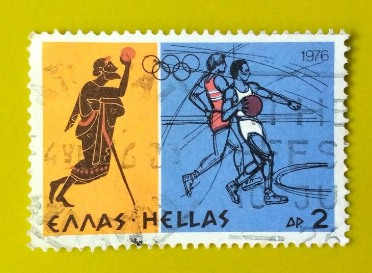 Issue:       Greece Olympic 1976 Stamp Type:       Stamp Number of Stamps:        1 Denominations:          2 Dr, Issue Date:          1976 Issued By:        Greece Post 