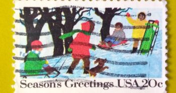 Issue:        USA Season Greetings 1982 Stamp Type:       Stamp Number of Stamps:         1 Stamps Denomination:         20 C,  Issue Date:         1982 Issued By:       United States Postal Service (USPS)