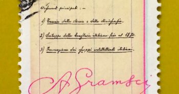 Issue:      Italy Antonio Gramsci Prison Notebooks 1997 Stamp Type:      Stamp Number of Stamps:        1 Stamps Denomination:           Issue Date:        1997 Issued By:     Italy post 