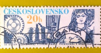 Issue:         Czechoslovakia 40 years Technical University in Bratislava 1979 Stamp Type:         Stamp Number of Stamps:         1 Stamps Denomination:          20 h, Issue Date:           1979 Issued By:         Czechoslovakia Postal Service (USPS) 
