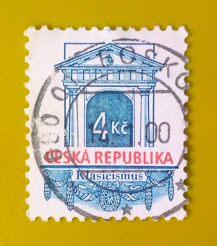 Issue:         Czechoslovakia Klasicismus 1996 Stamp Type:         Stamp Number of Stamps:         1 Stamps Denomination:         4 Kc, Issue Date:           1996 Issued By:         Czechoslovakia Postal Service (USPS) 