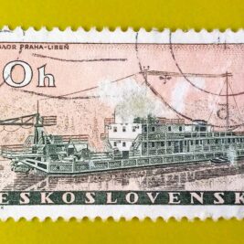 Issue:      Czechoslovakia River Dredger Boat Praha Liben Ship 1960 Stamp Type:      Stamp Number of Stamps:         1 Stamps Denomination:         30 h, Issue Date:         1960 Issued By:      Czechoslovakia Postal Service (USPS) 