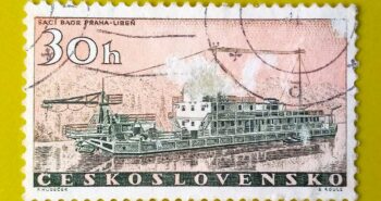 Issue:      Czechoslovakia River Dredger Boat Praha Liben Ship 1960 Stamp Type:      Stamp Number of Stamps:         1 Stamps Denomination:         30 h, Issue Date:         1960 Issued By:      Czechoslovakia Postal Service (USPS) 