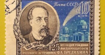 Issue:      Russia USSR Fyodor Bredikhin Astronomer Stamp Type:       Stamp Number of Stamps:           1 Stamps Denomination:          40 K, Issue Date:          1956 Issued By:        Russia POST 