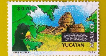 Issue:      Mexico Yucatan Temple and Great Curassow Bird 1974 Stamp Type:     Stamp Number of Stamps:        1 Stamps Denomination:         0.70 $ Issue Date:         1974 Issued By:     Mexico POST 