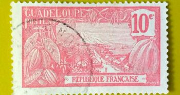 Issue:      France Guadeloupe 10C 1905 Stamp Type:      Stamp Number of Stamps:        1 Denominations:         10 C, Issue Date:        1905 Issued By:      France post 