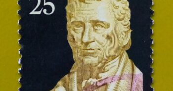 Issue:        U.S. Supreme Court Chief Justice John Marshall 1990 Stamp Type:       Stamp Number of Stamps:         1 Stamps Denomination:         25 C,  Issue Date:         1990 Issued By:       United States Postal Service (USPS) 