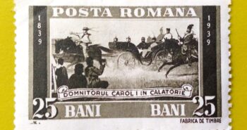 Issue:       Romania King Carol on a Journey 1939 Stamp Type:        Stamp Number of Stamps:        1 Stamps Denomination:          25 B, Issue Date:          1939 Issued By:      Romania Post 