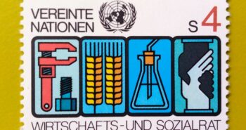 Issue:      United Nations (New York) Economic and Social Council 1980 Stamp Type:      Stamp Number of Stamps:       1 Stamps Denomination:         4 S, Issue Date:         1980 Issued By:       United Nations (New York)