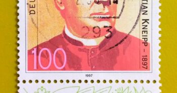 Issue:        Germany Sebastian Kneipp (priest) 1997 Stamp Type:       Stamp Number of Stamps:        1 Denominations:          100  PF, Issue Date:          1997 Issued By:       Germany Deutsche Post ( Deutschland )