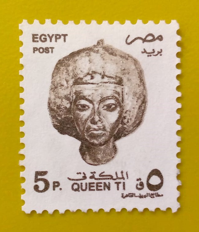 Issue:      Egypt Queen Tiye 1993 Stamp Type:      Stamp Number of Stamps:       1 Stamps Denomination:        5 P, Issue Date:       1993 Issued By:      Egypt Post 