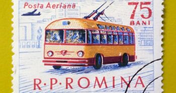 Issue:       Romania Bus 1963 Stamp Type:        Stamp Number of Stamps:        1 Stamps Denomination:          75 B, Issue Date:          1963 Issued By:      Romania Post 