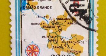 Issue:      Portuguese india Damao Map 1957 Stamp Type:      Stamp Number of Stamps:       1 Denominations:        6 tgs, Issue Date:        1957 Issued By:    Portugal Post 