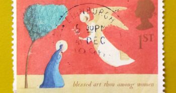 Issue:         Great Britain Christmas 1996 Blessed Art Thou Among Women Stamp Type:         Stamp Number of Stamps:           1 Stamps Denomination:           26 ​​ p, Issue Date:          1996 Issued By:         Royal Mail, United Kingdom 
