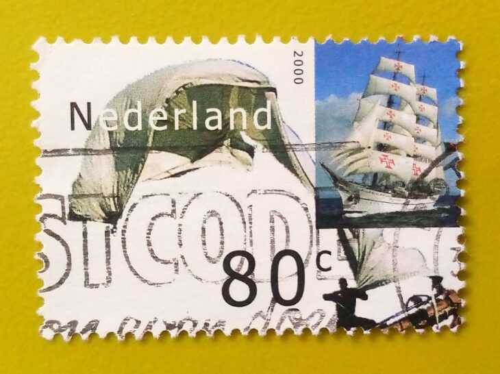 Issue:     Netherlands Tall Ships Sail 2000 Stamp Type:      Stamp Number of Stamps:       1 Stamps Denomination:      80 C,  Issue Date:       2000 Issued By:     Netherland's Post 