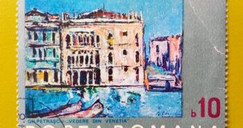 Issue:       Romania Painting of Venice 1972 Stamp Type:        Stamp Number of Stamps:        1 Stamps Denomination:          55 B, Issue Date:          1972 Issued By:      Romania Post 